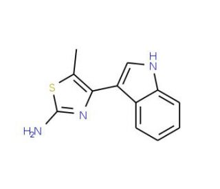4-(1H-Indol-3-yl)-5-methyl-thiazol-2-ylamine - chemical structure image