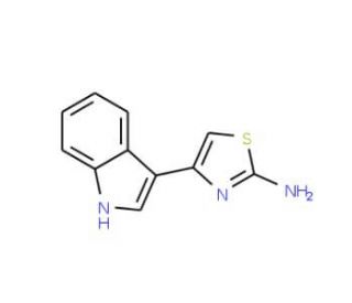 4-(1H-Indol-3-yl)-thiazol-2-ylamine (CAS 22258-56-6) - chemical structure image