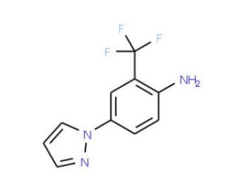 4-(1H-pyrazol-1-yl)-2-(trifluoromethyl)aniline - chemical structure image