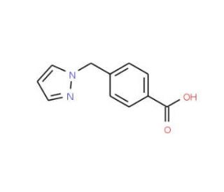 4-(1H-pyrazol-1-ylmethyl)benzoic acid (CAS 160388-53-4) - chemical structure image