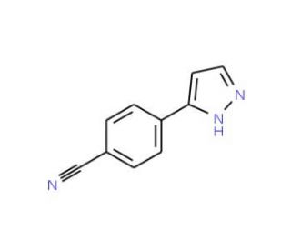 4-(1H-Pyrazol-3-yl)benzonitrile (CAS 25699-83-6) - chemical structure image