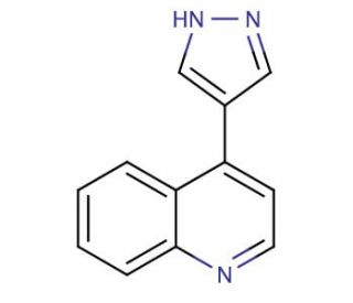 4-(1H-Pyrazol-4-yl)quinoline (CAS 439106-49-7) - chemical structure image