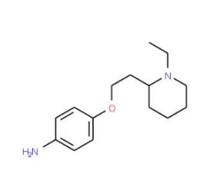 4-[2-(1-Ethyl-piperidin-2-yl)-ethoxy]-phenylamine - chemical structure image