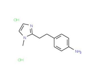 {4-[2-(1-Methyl-1H-imidazol-2-yl)ethyl]phenyl}-amine dihydrochloride - chemical structure image