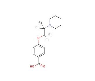 4-[2-(1-Piperidinyl)ethoxy-d4]benzoic Acid, Hydrochloride Salt - chemical structure image