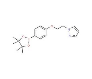 4-(2-(1H-Pyrazol-1-yl)ethoxy)phenylboronic acid, pinacol ester (CAS 957061-20-0) - chemical structure image