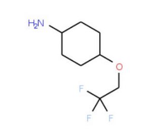 4-(2,2,2-trifluoroethoxy)cyclohexan-1-amine - chemical structure image