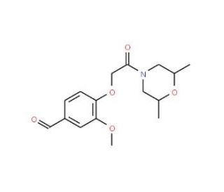 4-[2-(2,6-Dimethyl-morpholin-4-yl)-2-oxo-ethoxy]-3-methoxy-benzaldehyde - chemical structure image