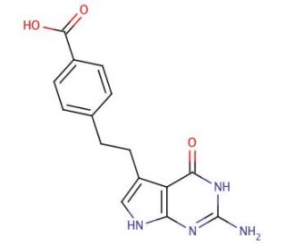 4-[2-(2-Amino-4,7-dihydro-4-oxo-3H-pyrrolo[2,3-d]pyrimidin-5-yl)ethyl]-Benzoic Acid (CAS 137281-39-1) - chemical structure im