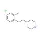 4-[2-(2-Fluoro-phenyl)-ethyl]-piperidine hydrochloride - chemical structure image