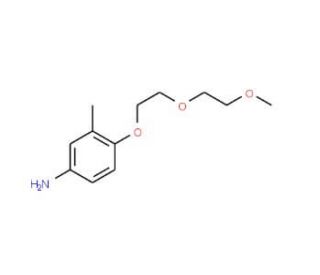 4-[2-(2-Methoxyethoxy)ethoxy]-3-methylphenylamine - chemical structure image