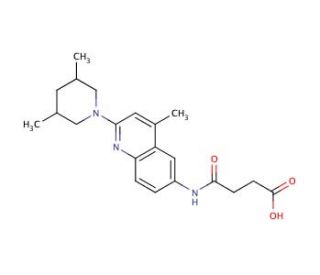4-{[2-(3,5-Dimethylpiperidin-1-yl)-4-methyl-quinolin-6-yl]amino}-4-oxobutanoic acid - chemical structure image