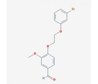 4-[2-(3-Bromo-phenoxy)-ethoxy]-3-methoxy-benzaldehyde - chemical structure image