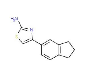 4-(2,3-dihydro-1H-inden-5-yl)-1,3-thiazol-2-amine (CAS 59543-75-8) - chemical structure image