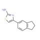 4-(2,3-dihydro-1H-inden-5-yl)-1,3-thiazol-2-amine (CAS 59543-75-8) - chemical structure image