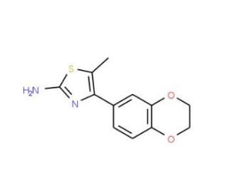 4-(2,3-Dihydro-benzo[1,4]dioxin-6-yl)-5-methyl-thiazol-2-ylamine - chemical structure image