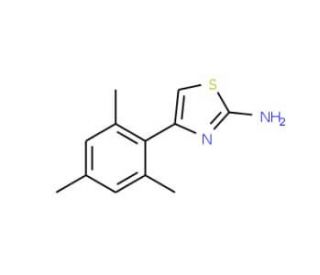 4-(2,4,6-Trimethyl-phenyl)-thiazol-2-ylamine (CAS 81529-60-4) - chemical structure image