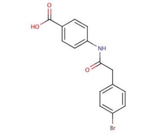 4-[2-(4-bromophenyl)acetamido]benzoic acid - chemical structure image