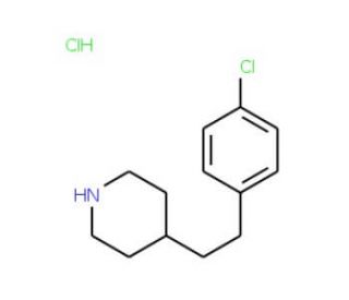 4-[2-(4-Chloro-phenyl)-ethyl]-piperidine hydrochloride (CAS 148136-03-2) - chemical structure image