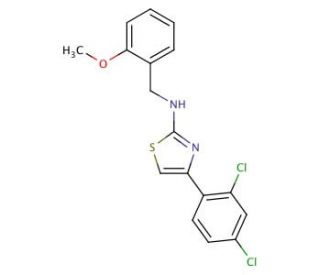 [4-(2,4-Dichloro-phenyl)-thiazol-2-yl]-(2-methoxy-benzyl)-amine - chemical structure image