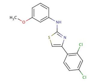 [4-(2,4-Dichloro-phenyl)-thiazol-2-yl]-(3-methoxy-phenyl)-amine - chemical structure image