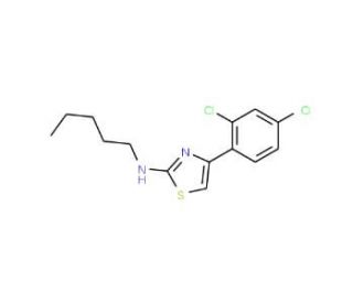 4-(2,4-dichlorophenyl)-N-pentyl-1,3-thiazol-2-amine - chemical structure image