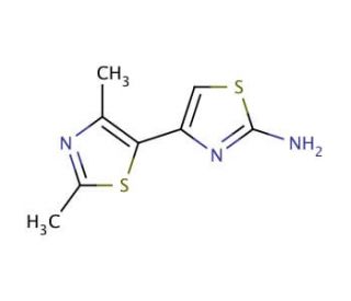 4-(2,4-dimethyl-1,3-thiazol-5-yl)-1,3-thiazol-2-amine (CAS 435341-84-7) - chemical structure image