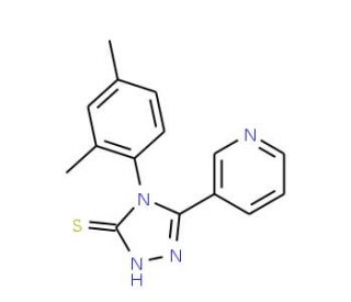 4-(2,4-Dimethyl-phenyl)-5-pyridin-3-yl-4H-[1,2,4]triazole-3-thiol - chemical structure image