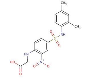 [4-(2,4-Dimethyl-phenylsulfamoyl)-2-nitro-phenylamino]-acetic acid - chemical structure image