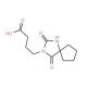 4-(2,4-dioxo-1,3-diazaspiro[4.4]non-3-yl)butanoic acid - chemical structure image