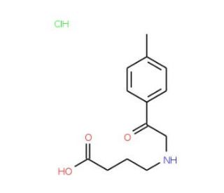 4-{[2-(4-methylphenyl)-2-oxoethyl]amino}butanoic acid hydrochloride - chemical structure image