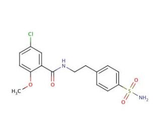 4-[2-(5-Chloro-2-methoxybenzamido)ethyl]benzene Sulfonamide (CAS 16673-34-0) - chemical structure image