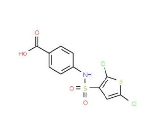 4-(2,5-Dichloro-thiophene-3-sulfonylamino)-benzoic acid - chemical structure image