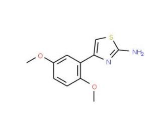 4-(2,5-Dimethoxy-phenyl)-thiazol-2-ylamine (CAS 74605-12-2) - chemical structure image