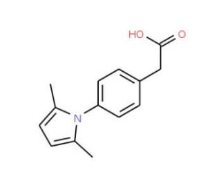 [4-(2,5-Dimethyl-pyrrol-1-yl)-phenyl]-acetic acid (CAS 26165-63-9) - chemical structure image