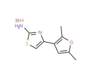 4-(2,5-dimethylfuran-3-yl)-1,3-thiazol-2-amine hydrobromide - chemical structure image