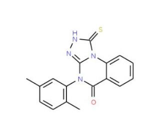 4-(2,5-dimethylphenyl)-1-mercapto[1,2,4]triazolo[4,3-a]quinazolin-5(4H)-one - chemical structure image