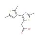 [4-(2,5-dimethylthien-3-yl)-2-methyl-1,3-thiazol-5-yl]acetic acid - chemical structure image