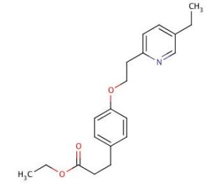 4-[2-(5-Ethyl-2-pyridinyl)ethoxy]benzenepropanoic Acid Ethyl Ester(Pioglitazone Impurity) (CAS 868754-42-1) - chemical struct