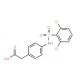 (4-{[(2,6-dichlorophenyl)sulfonyl]amino}phenyl)acetic acid - chemical structure image