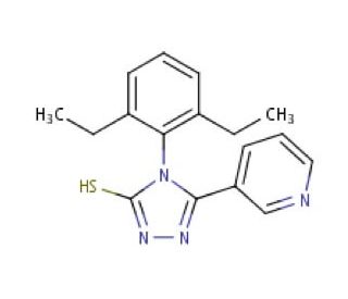 4-(2,6-Diethyl-phenyl)-5-pyridin-3-yl-4H-[1,2,4]triazole-3-thiol - chemical structure image