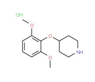 4-(2,6-dimethoxyphenoxy)piperidine hydrochloride - chemical structure image