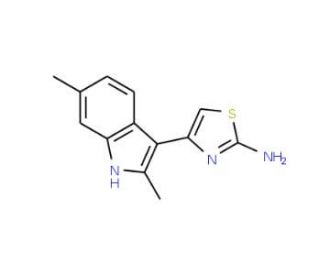 4-(2,6-Dimethyl-1H-indol-3-yl)thiazol-2-ylamine - chemical structure image
