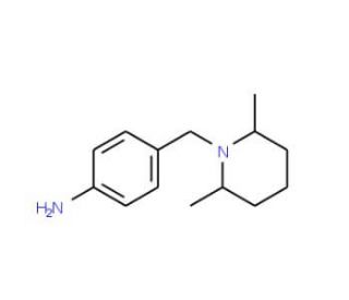 4-(2,6-Dimethyl-piperidin-1-ylmethyl)-phenylamine (CAS 328289-91-4) - chemical structure image