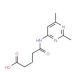4-(2,6-Dimethyl-pyrimidin-4-ylcarbamoyl)-butyric acid 的分子结构 4-(2,6-Dimethyl-pyrimidin-4-ylcarbamoyl)-butyric acid - chemical structure image