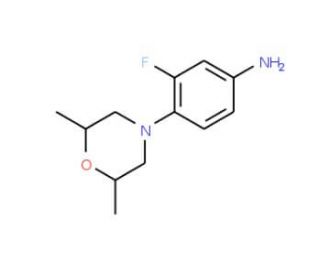 4-(2,6-dimethylmorpholin-4-yl)-3-fluoroaniline - chemical structure image