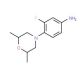4-(2,6-dimethylmorpholin-4-yl)-3-fluoroaniline - chemical structure image