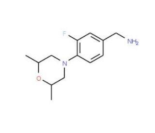 [4-(2,6-dimethylmorpholin-4-yl)-3-fluorophenyl]methanamine - chemical structure image