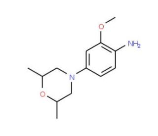 4-(2,6-Dimethylmorpholino)-2-methoxyphenylamine - chemical structure image