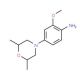 4-(2,6-Dimethylmorpholino)-2-methoxyphenylamine - chemical structure image